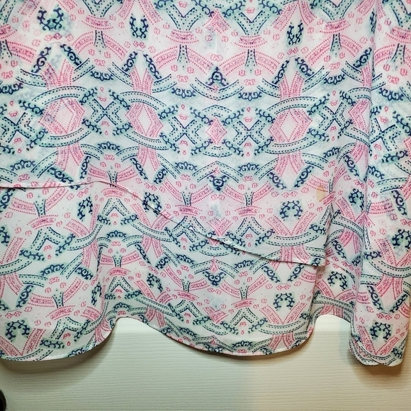 Cabi-Heart of Cabi # 250-Sleeveless Tiered Layered Blouse-Ombre Mosaic-M - Picture 6 of 9